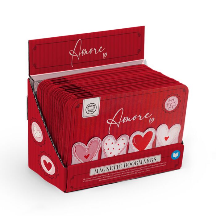 Amore Hjärta Magnetiskt Bokmärke-Set