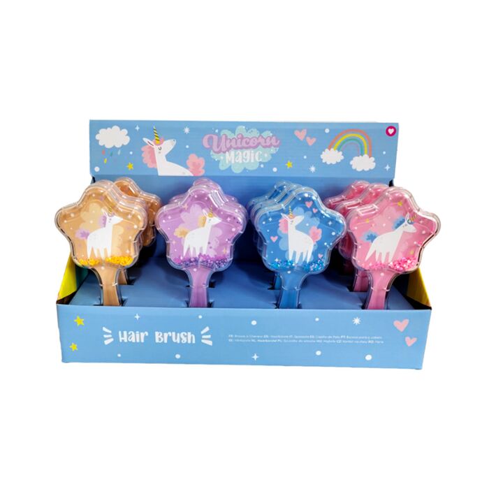Unicorn Magic Enhörning Stjärnformad Glitter Hårborste