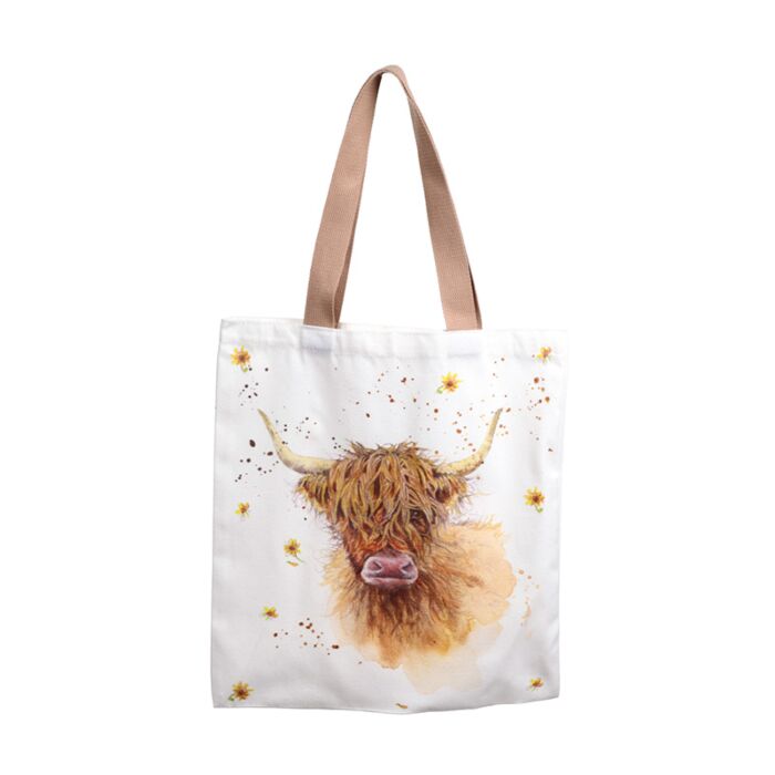 Jan Pashley Highland Coo Återanvändbar Tote Väska