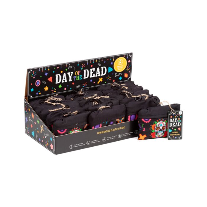 Ihopvikbar Återanvändbar Shoppingväska Day of the Dead i RPET
