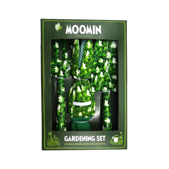 Mumin 3-Pack Planteringsspade, Handgrep & Handskar Trädgårdsset