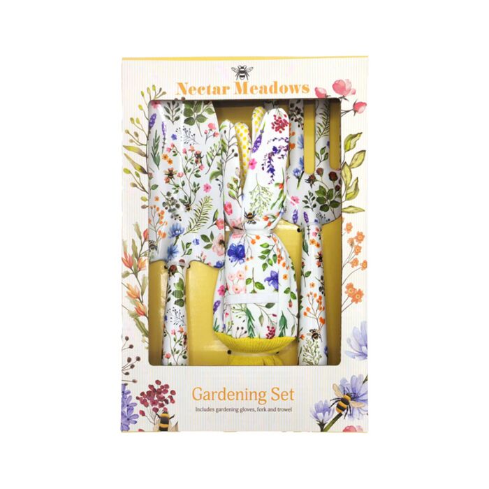 Nectar Meadows 3-Pack Planteringsspade, Handgrep & Handskar Trädgårdsset