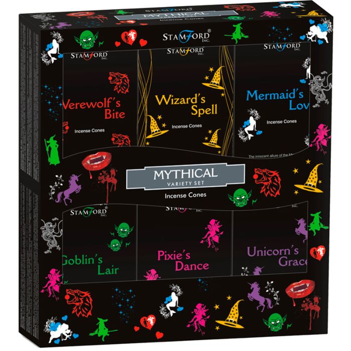 37352 Stamford Black Rökelsekoner 12-Pack Blandat Set - Mythical
