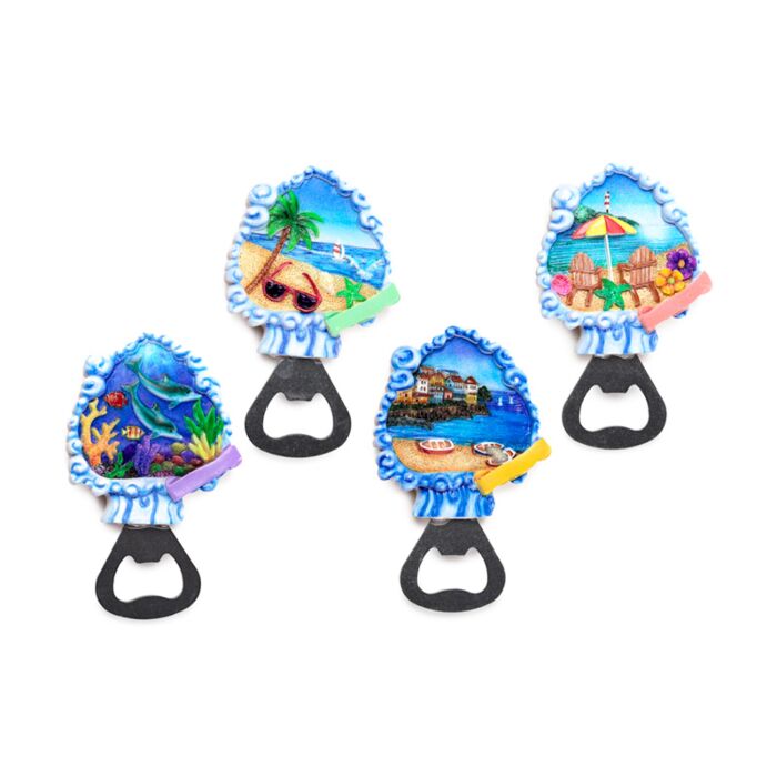 Souvenir Kust Magnet Kapsylöppnare Strand & Kustscener