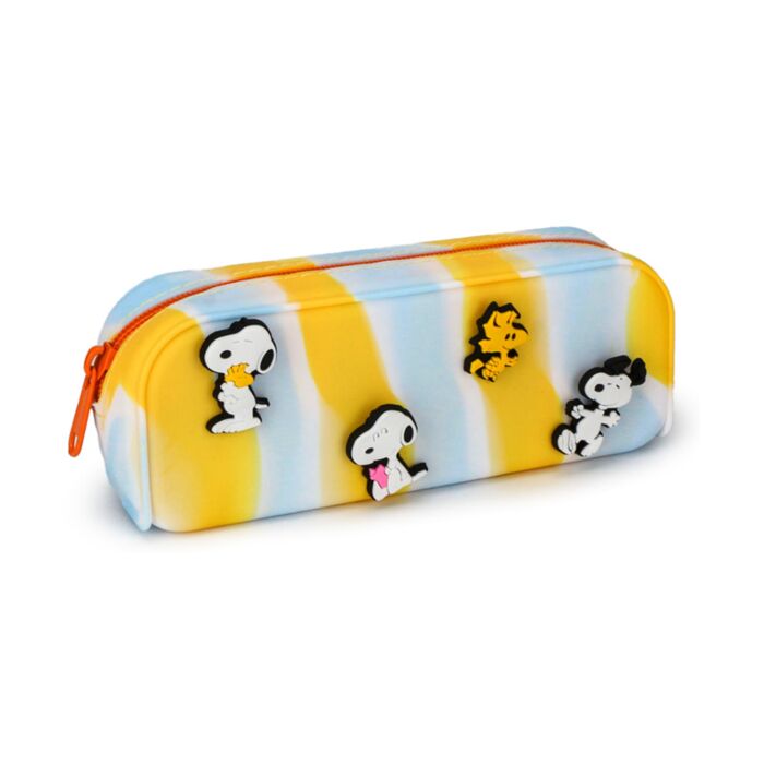 Peanuts Snoopy Snobben & Woodstock Pennfodral i Silikon med Figurer