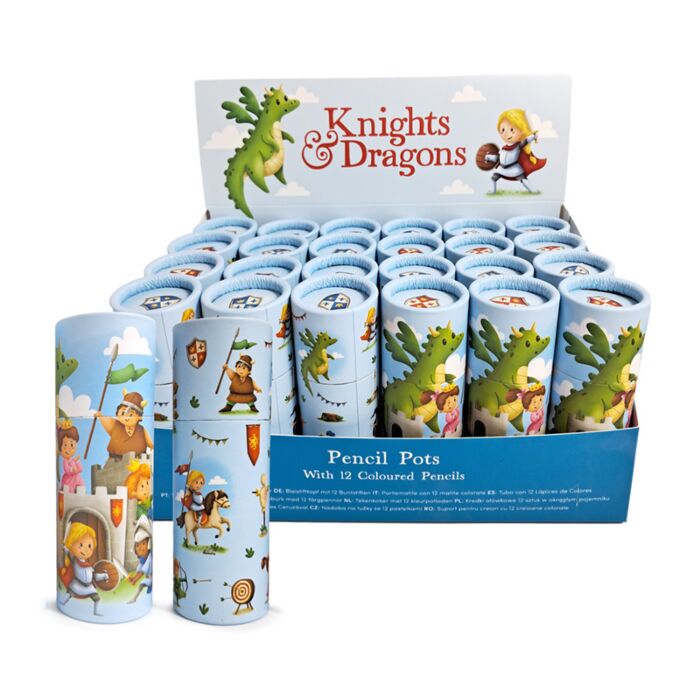 Knights & Dragons Pennburk med 12 Färgpennor