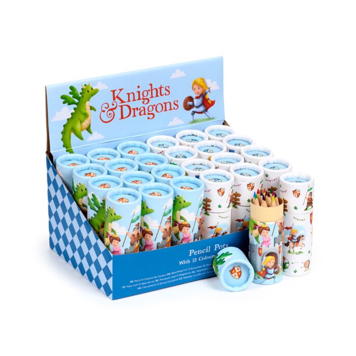 Knights & Dragons Pennburk med 12 Färgpennor