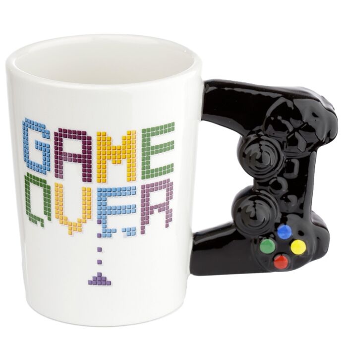 GAME OVER Spelkontroll Mugg med Format Handtag
