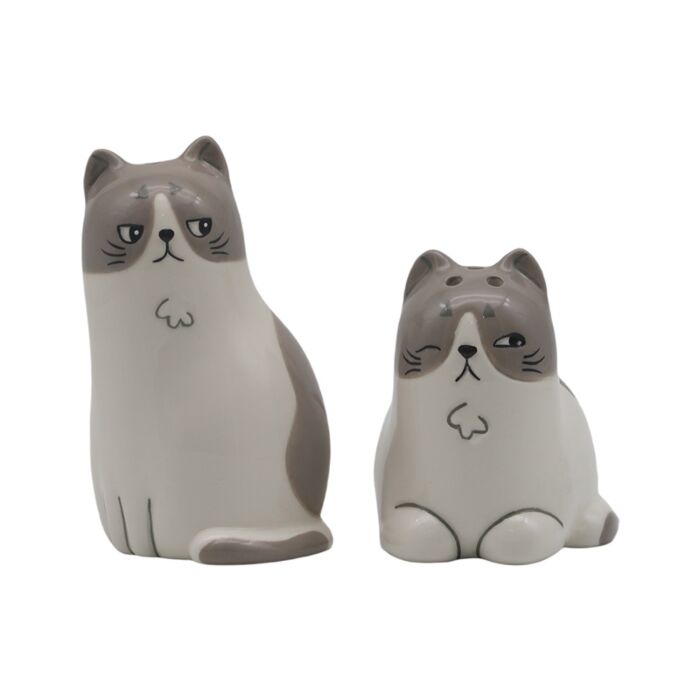 Beans & Co Katter Salt & Pepparset i Keramik