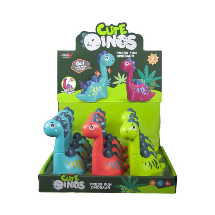 Press & Go Söt Dinosaurie Actionleksak 