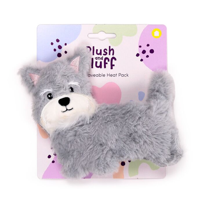 Schnauzer Hund Plysch Lavendel Värmepåse