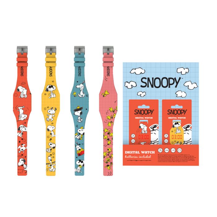 Peanuts Snoopy Snobben & Woodstock Digitalklocka i Silikon