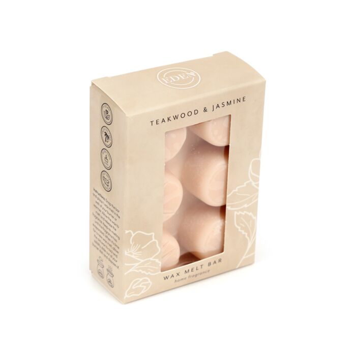Eden 6-Pack Teakwood & Jasmin Vaxkakor