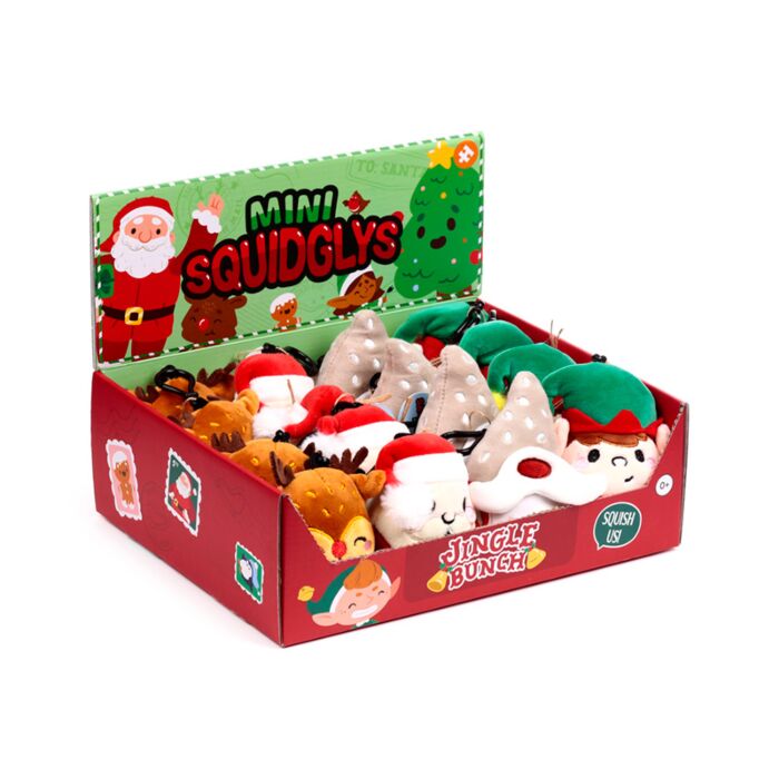 Squidglys Festive Friends Jul Plysch Nyckelring
