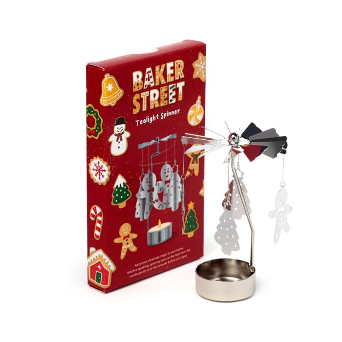 Baker Street Jul Pepparkaksgubbe Spinner Änglaspel Värmeljushållare