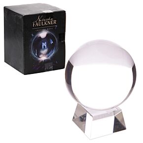 Kristallkula med Glasställ & Presentask 10cm
