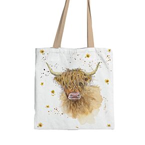 Jan Pashley Highland Coo Återanvändbar Tote Väska