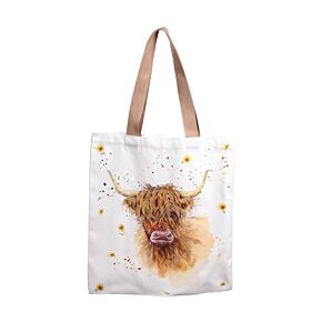 Jan Pashley Highland Coo Återanvändbar Tote Väska