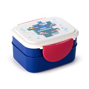 Minecraft Axolotl Clip Lock Staplad Lunchlåda med Bestick Minecraft Axolotl Clip Lock Staplad Lunchlåda med Bestick