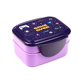 Game Over Clip Lock Staplad Bento Lunchlåda med Bestick