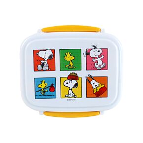 Peanuts Snobben & Woodstock Clip Lock Staplad Bento Lunchlåda med Bestick