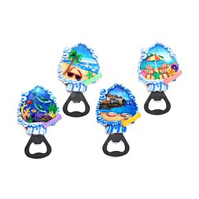 Souvenir Kust Magnet Kapsylöppnare Strand & Kustscener