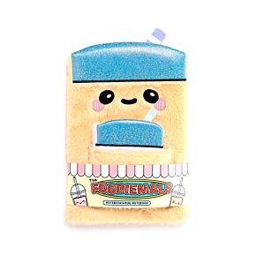 Foodiemals Bubble Tea Plysch Anteckningsbok med Ficka & Mini Anteckningsbok