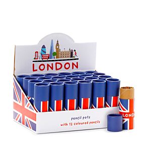 Union Jack Pennburk med 12 Färgpennor