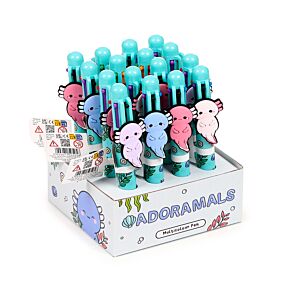 Adoramals Maddie the Axolotl Penna med Multifärg Berlock (6 Färger)