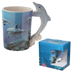 Delfinformat Handtag Mugg med Undervattenliv Design