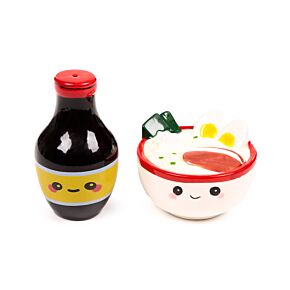 Nori the Ramen Foodiemals Salt & Pepparset i Keramik