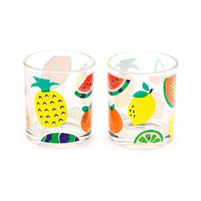 Summer Fruits 2-Pack Tumblers i Glas 250ml