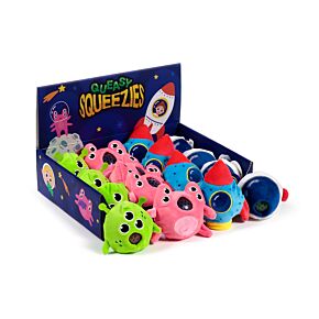 Queasy Squeezies Space Cadets Rymd Plysch Klämmig Leksak