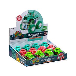 Stunt Traktor med Kugghjul Friction Push/Pull Actionleksak