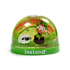 Luck of the Irish Irland Stor Glitter Snöglob