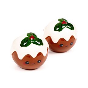 Christmas Pudding Foodiemals Salt & Pepparset i Keramik Christmas Pudding Foodiemals Salt & Pepparset i Keramik