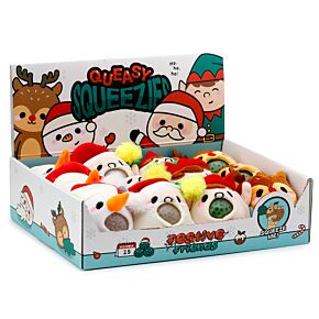 Queasy Squeezies Festive Friends Jul Plysch Klämmig Leksak