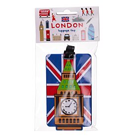 PVC Bagagelapp - London Unionflagga Big Ben