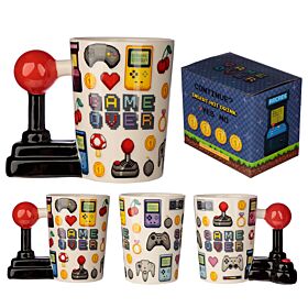 Game Over Joystick Mugg med Format Handtag med Pixel Dekal Game Over Joystick Mugg med Format Handtag med Pixel Dekal