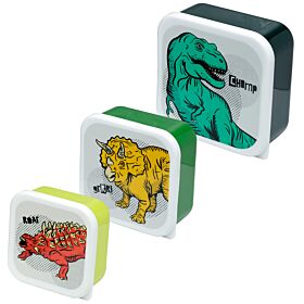 3-Pack Lunchlådor M/L/XL - Dinosauria 3-Pack Lunchlådor M/L/XL - Dinosauria