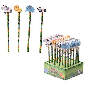 Djungel Djur Pennor - Elefant, Panda, Lejon, Zebra