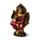 Röd & Guld Thai Buddha Seated Lotus
