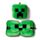 Relaxeazzz Minecraft Creeper Formad Plysch Resekudde & Ögonmask