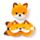 Relaxeazzz Adoramals Finnick the Fox Räv Rund Plysch Resekudde & Ögonmask
