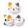 Relaxeazzz Adoramals Lola the Cat Katt Rund Plysch Resekudde & Ögonmask