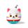 Relaxeazzz Maneki Neko Lyckokatt Rund Plysch Resekudde & Ögonmask