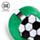 Relaxeazzz Fotboll Rund Plysch Resekudde & Ögonmask