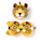 Relaxeazzz Leopard Rund Plysch Resekudde & Ögonmask