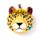Relaxeazzz Leopard Rund Plysch Resekudde & Ögonmask