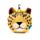 Relaxeazzz Leopard Rund Plysch Resekudde & Ögonmask